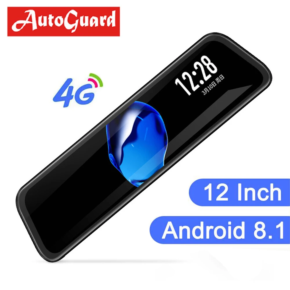 Зеркало видеорегистратор 10 дюймов GPS FHD Android 8 1 4G Wi Fi|Видеозеркало для авто| |