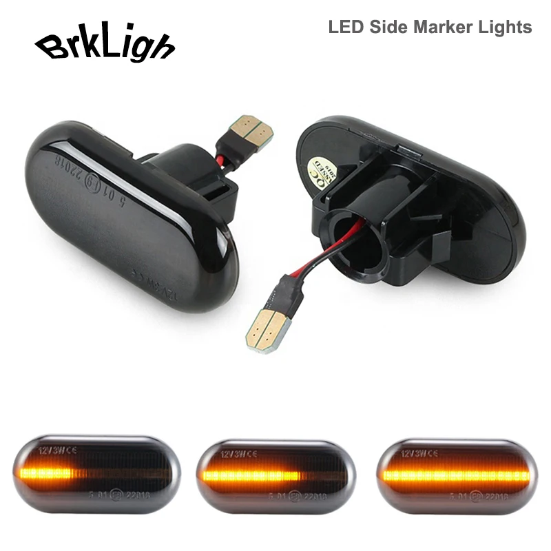 

2Pcs LED Dynamic Side Marker Indicator Light Turn Signal Lamps For Renault Dacia Duster Lodgy Dokker Megane Clio Espace Kangoo