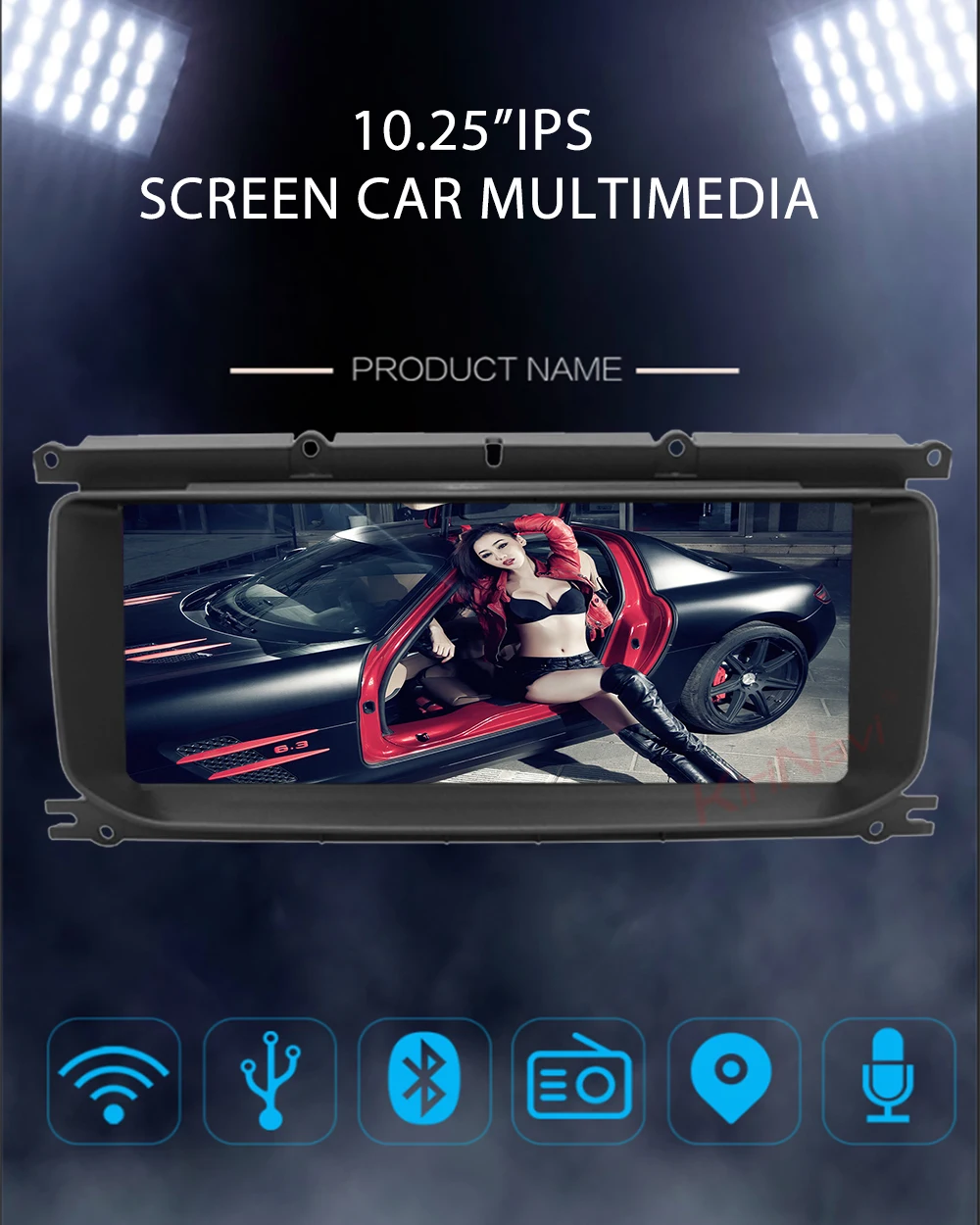 KiriNavi 10,2" Android 7,1 Автомобильная магнитола для Land Range Rover Evoque автомобильный Dvd мультимедийный плеер Авто gps навигация 2012- wifi