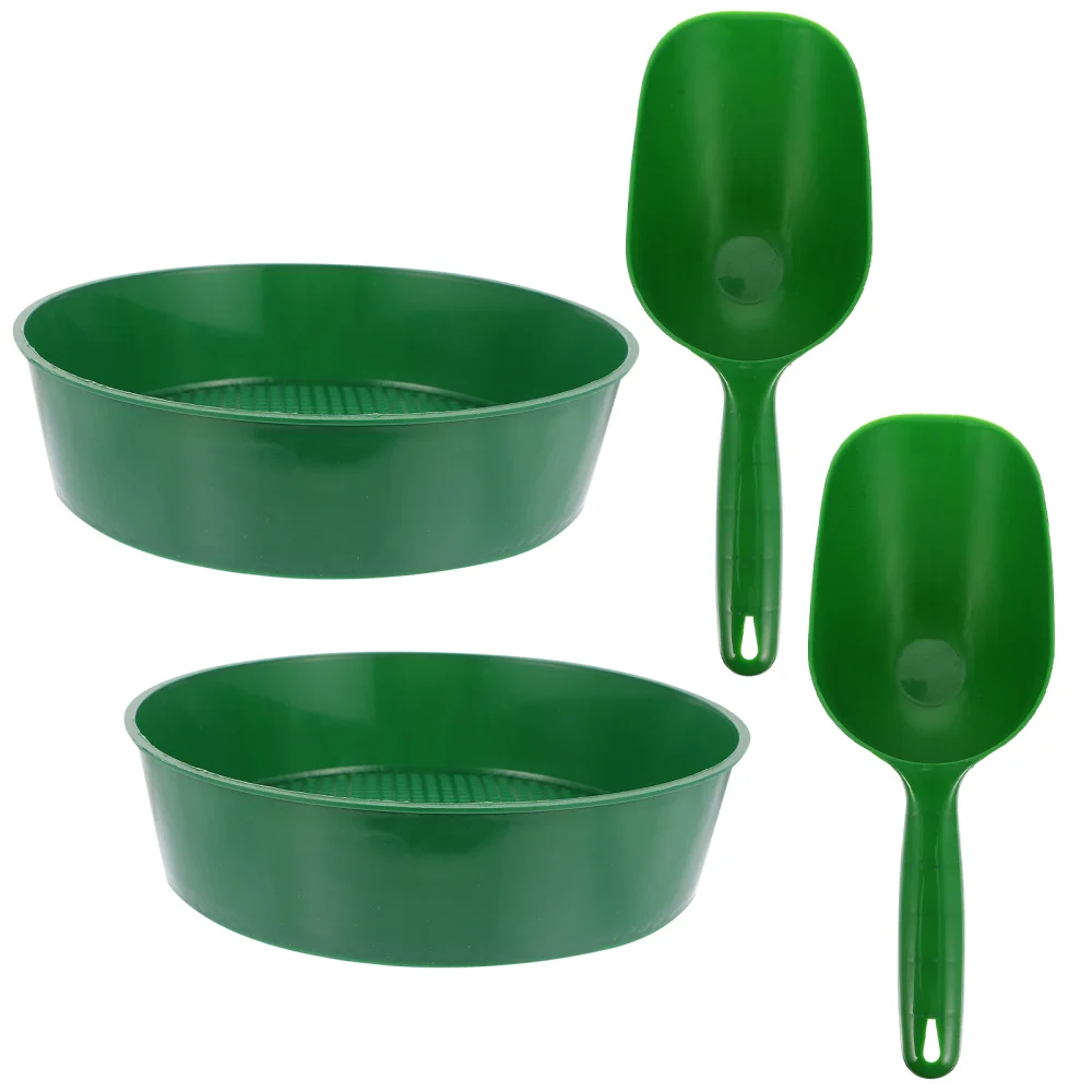 

1 Set of Garden Sieve Portable Sifter for Compost Soil Garden Soil Shovels