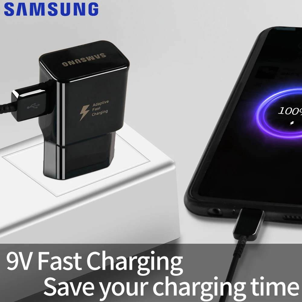 

SAMSUNG Original 9V 2A Phone Charger For Samsung Galaxy A9 2018 A8s A70 A50 S8 S9 S9 Plus Note 8 9 S8 Active EU Travel Charger