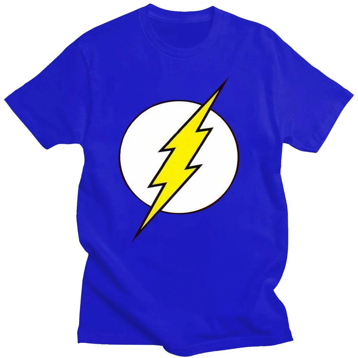 

Men And Women With Lightning Symbol Funny Print 14-color T-shirt Fashion All-match Loose Summer Sweat-absorbent Top