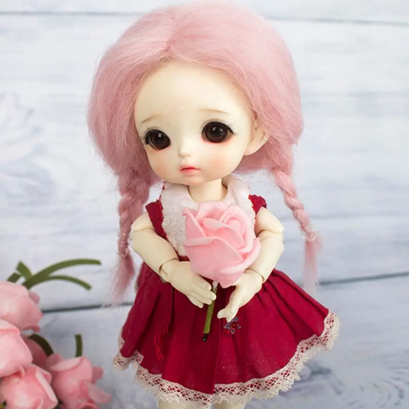 Прекрасный парик для куклы конский хвост 1/8 волосы из мягкого волокна окружности