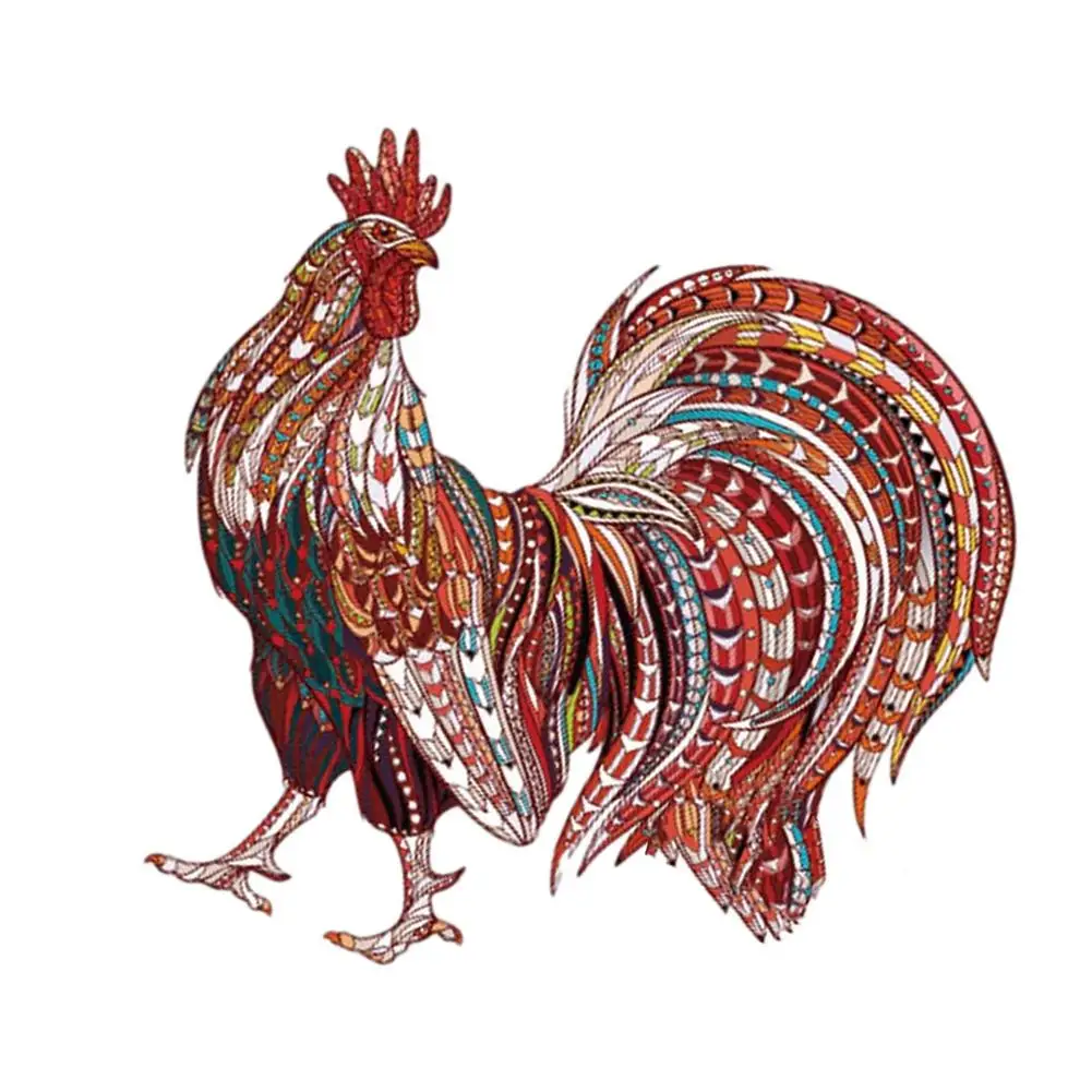 

Деревянный пазл, уникальная форма, пазл петуха, подарок для взрослых