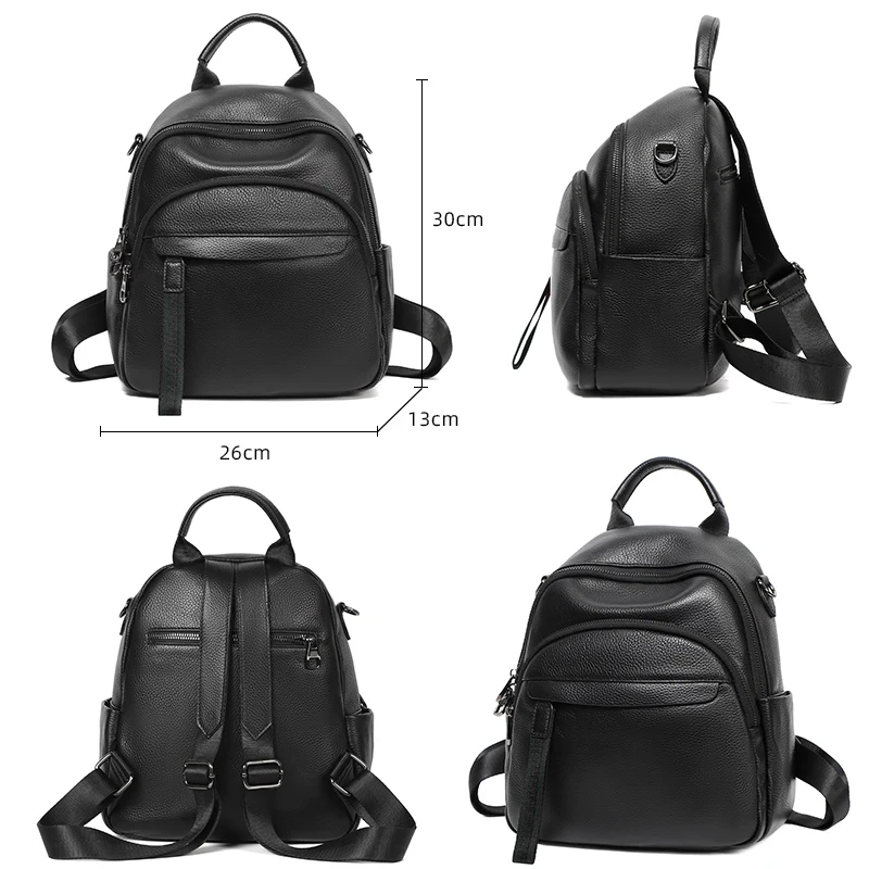 

2021 New Fashion Women Backpack Genuine Leather Ladies Backpacks Small Preppy Style School Backpack For Girls Travel Day Pack