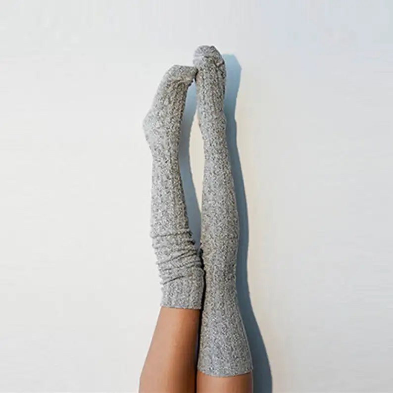 Женские длинные чулки выше колена высокие до бедра вязаные колена|fashion stockings|stockings