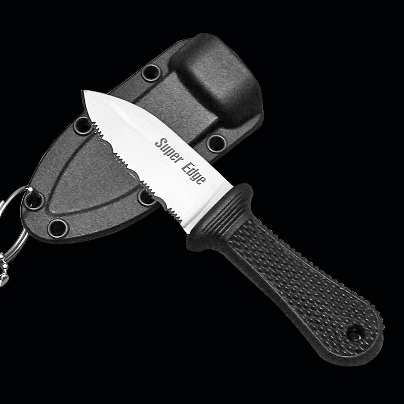 

ToughKeng крутой стальной мини нож с фиксированным лезвием для защиты ожерелья нож для выживания карманный инструмент с футляром