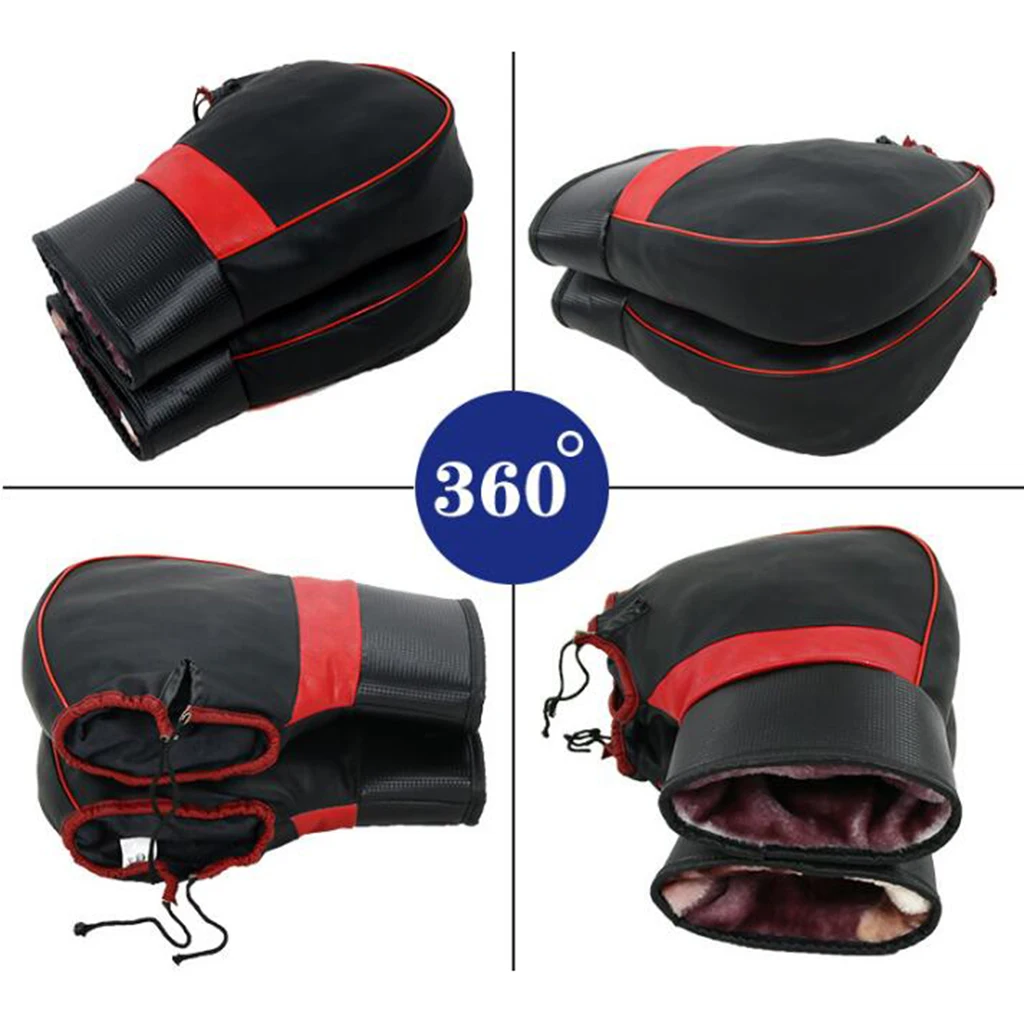 1 пара зимних тепловых мотоциклетных перчаток на руль универсальные