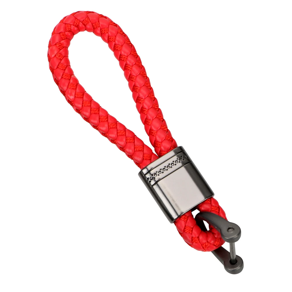 Red Long keyring YOSOLO металлический брелок для ключей с толстым стержнем, аксессуары для интерьера, классическое кольцо для ключей в форме D подковы, держатель для ключей - Название цвета: Red Long keyring