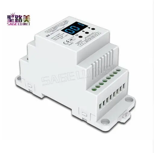 High quality DC5V 12V 24V DMX512 signal to SPI Converter DMX decoder controller support 6803/8806/2811/2812/2801/3001/9813 IC | Лампы и