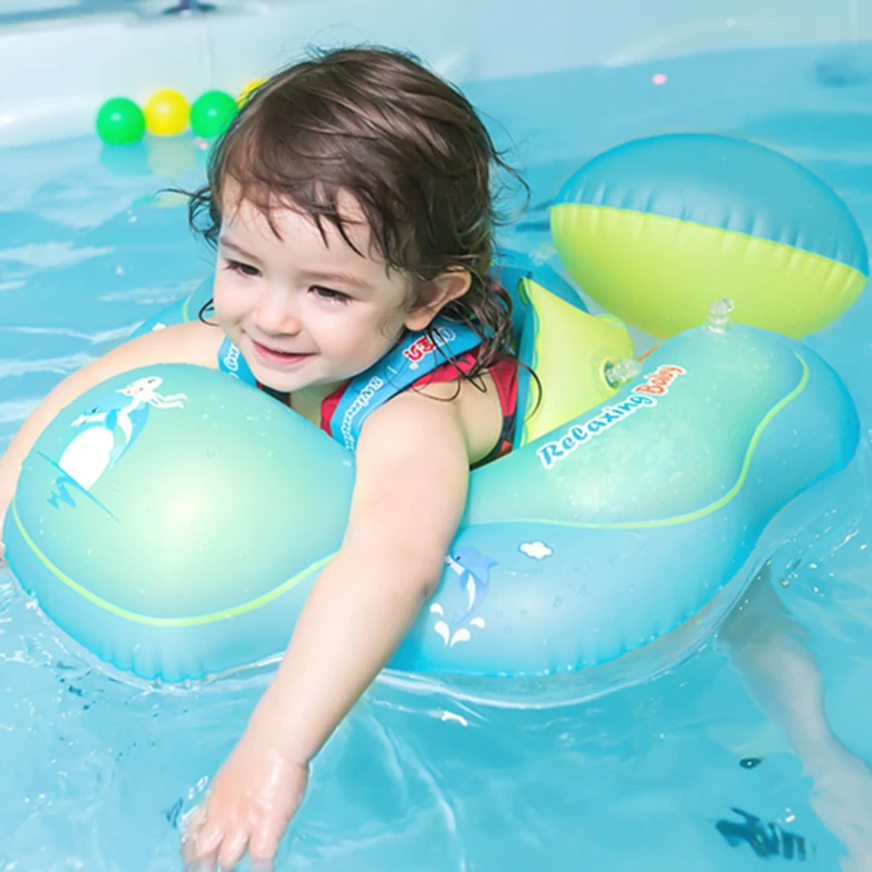 Тренировочный надувной круг для детей, круг для купания для младенцев, аксессуары для бассейна, надувной двойной плот, игрушки-кольца от AliExpress WW