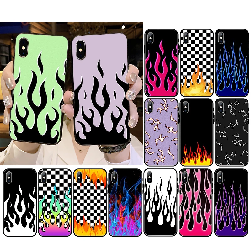 

Fire Flamec Phone Case for iPhone 13 12 11 ProMax 12mini XS MAX XR SE2020 8 7 6 Plus X Case