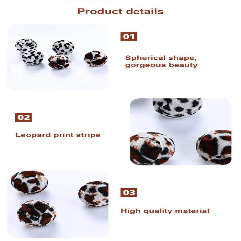 Cat Self-excited Toy Interactive Leopard Print Cloth Ball Play Plush Training Attract Entertain Pet Supply | Дом и сад