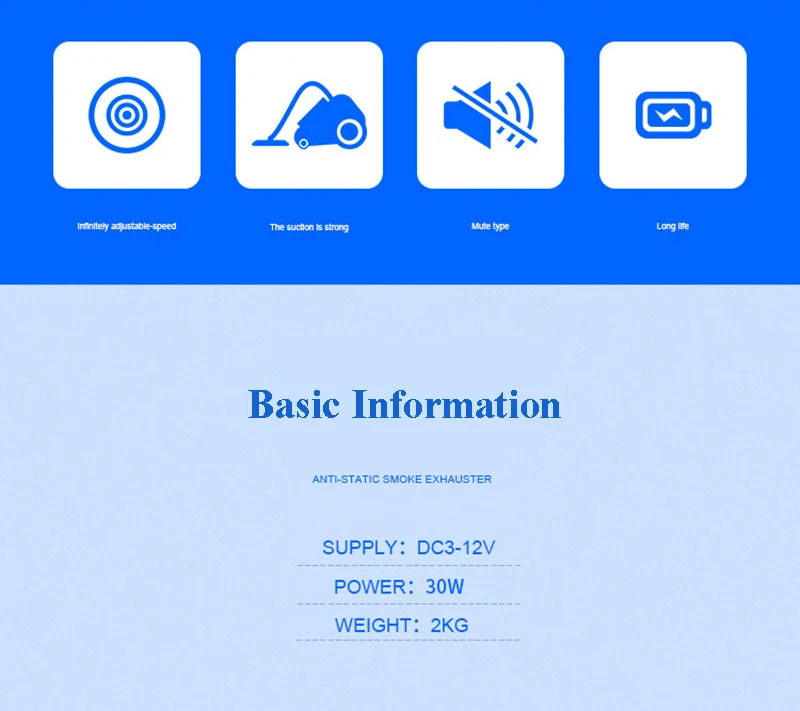 Антистатический прибор для всасывания дыма Ремонтное освещение курения