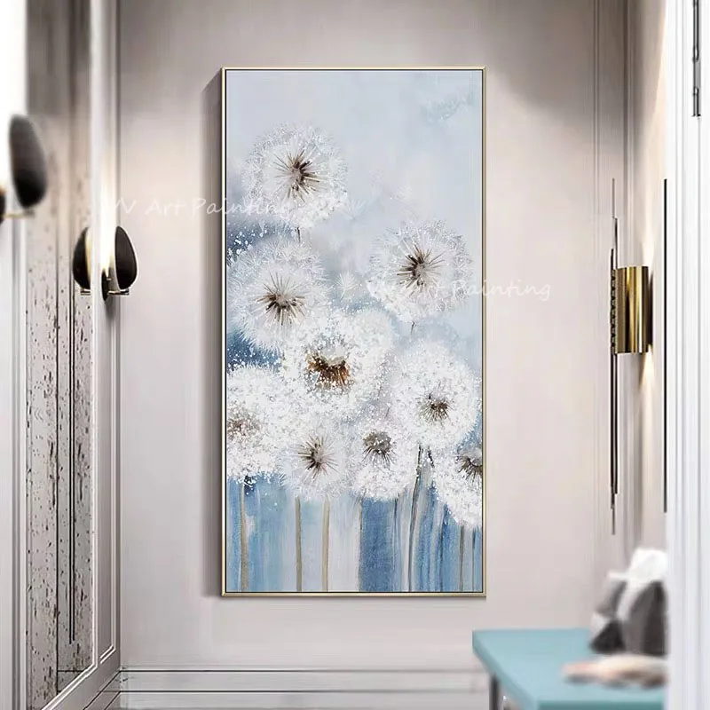 

Художественная картина 100% ручной работы с белыми цветами, Высококачественная картина маслом без рамы, картины для творчества для дома, украшение для комнаты, подарок без рамы