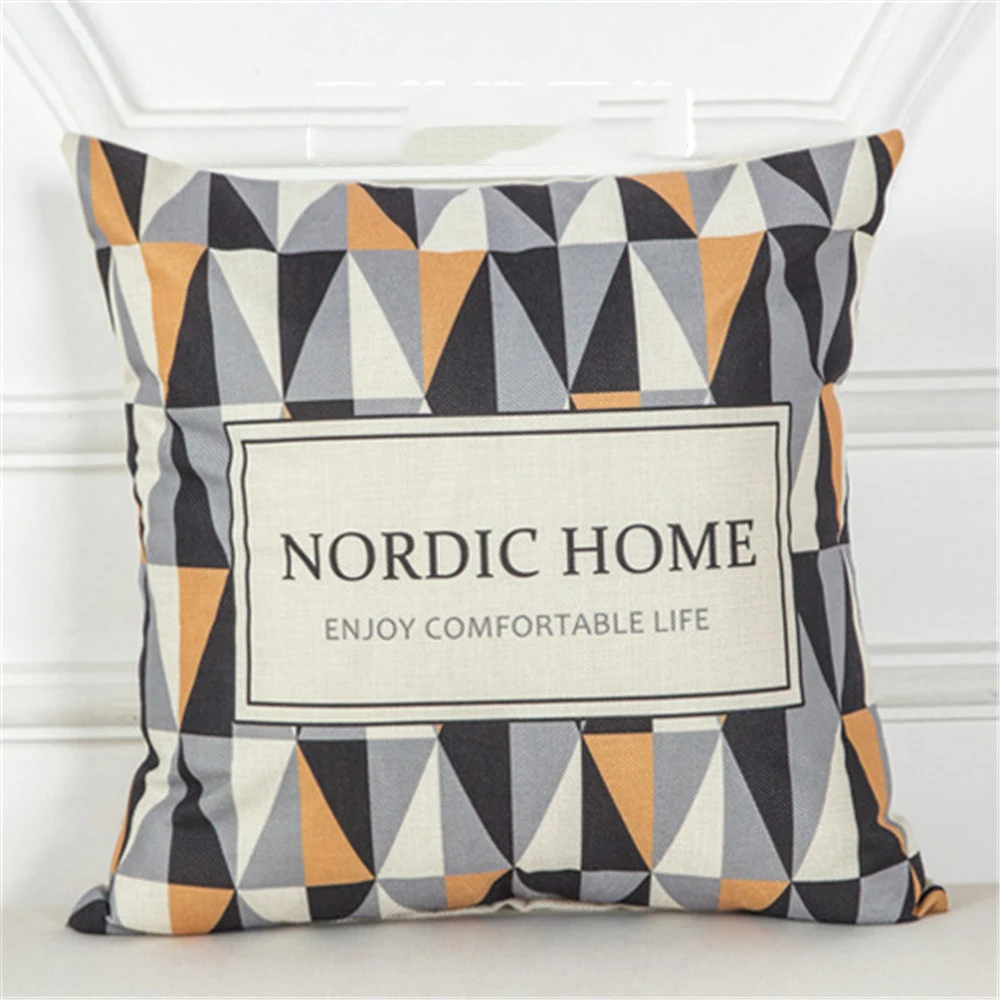 

Cushion Scandinavian Antlers Deer Pillow Custom Linen Home Sofa Decorative Animal Pillow