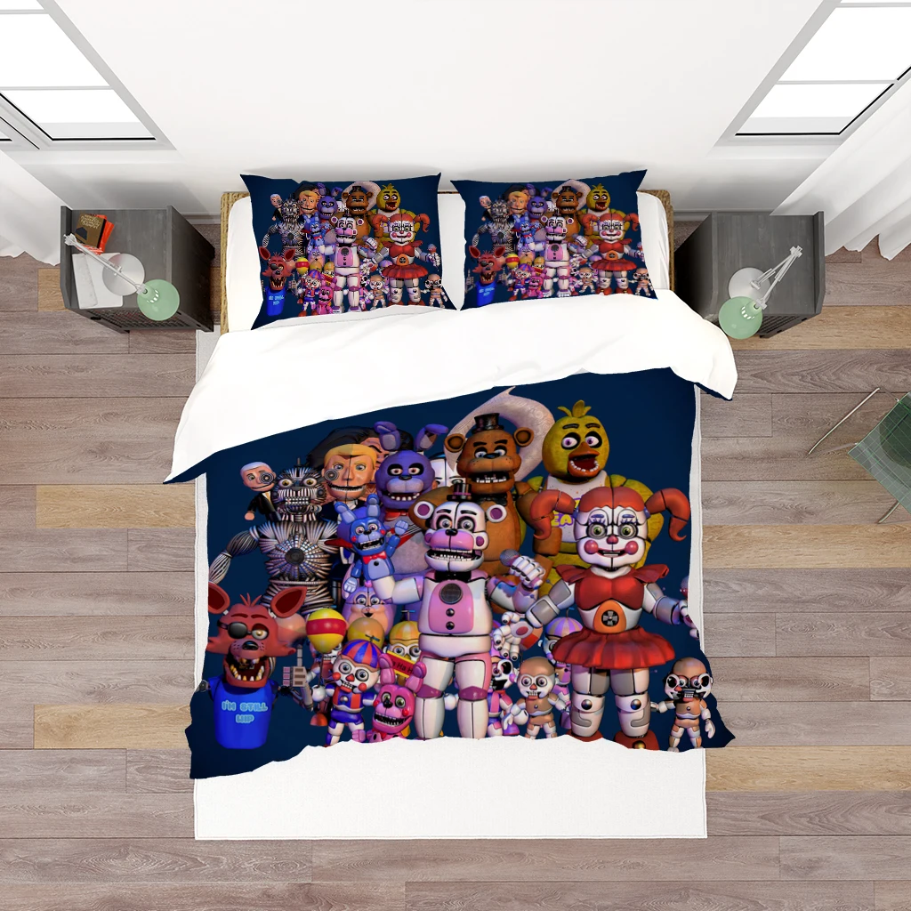 

3d Toy Print Bedding Set Dot Building Blocks Comforter Cover Kids Boy Bed Cover Colorful Geometric Game Bed Set Duvet Cover Set