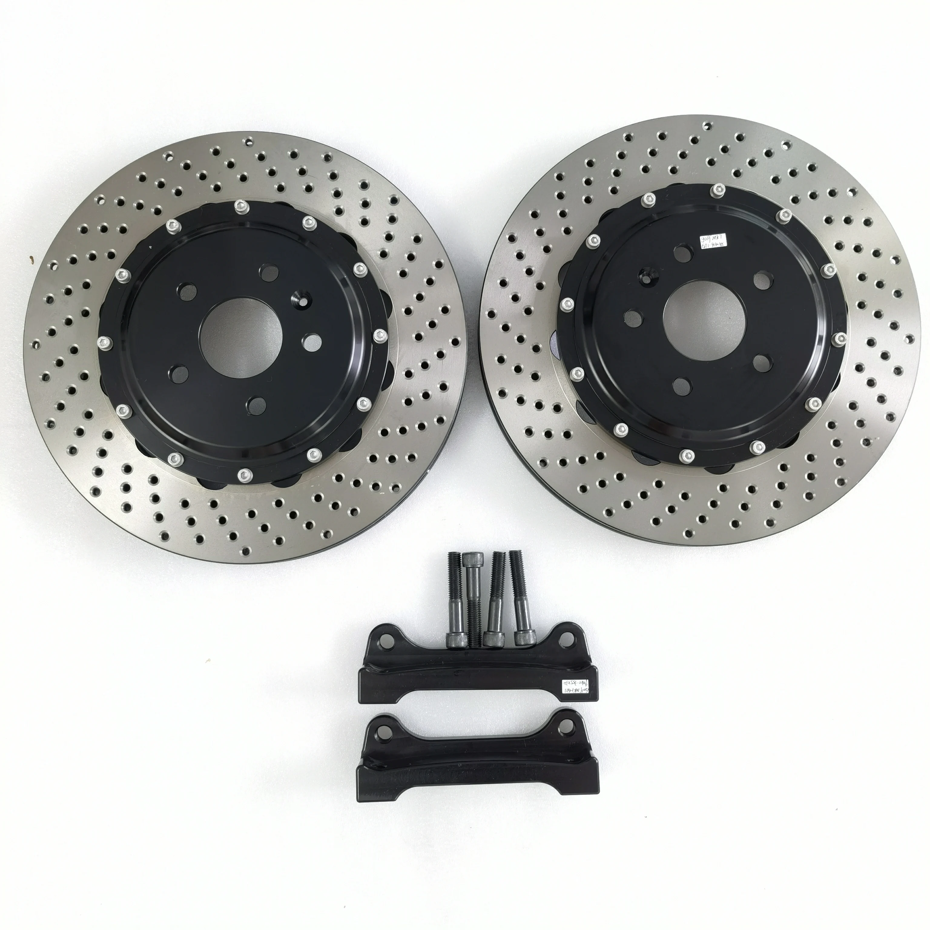 Тормозной диск с отверстиями 370*36 мм колокольчиками и кронштейном для JK9560