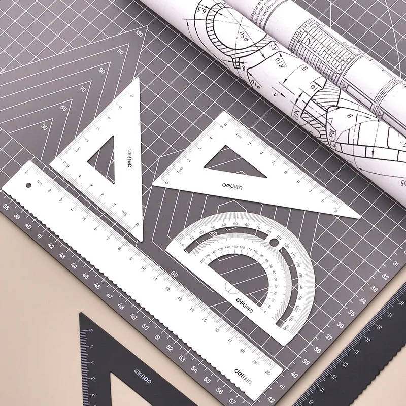 Канцелярские принадлежности Набор инструментов для рисования линейка правая