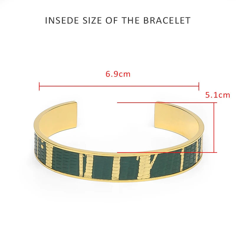 Hiram Beron Модный золотой браслет для мужчин с настоящей кожей ящерицы роскошные