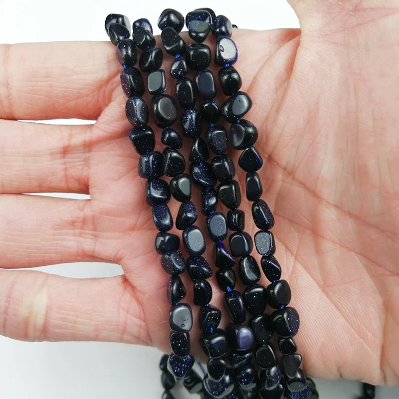 HGKLBB бусины из натурального голубого песка камень неправильный гравий подвески