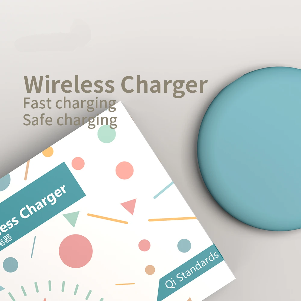 Цветное Беспроводное зарядное устройство Macaron для AirPod samsung Galaxy S9/S9 + S8 S7 Edge USB Qi