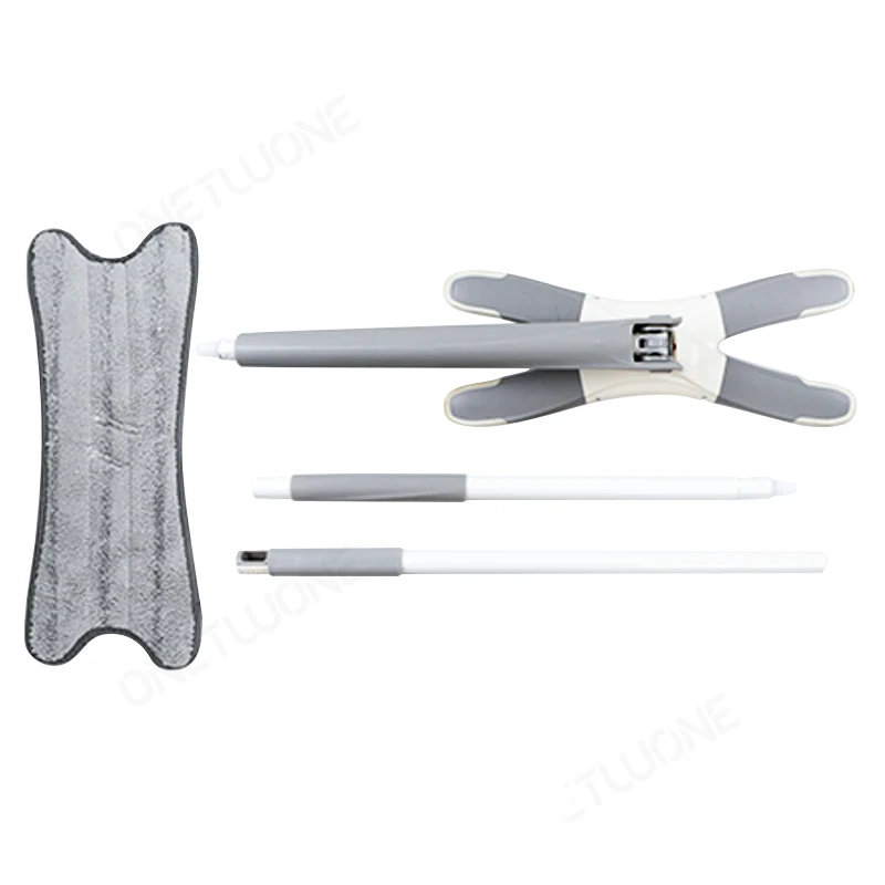 Congis X-type Microfiber floor mop with 3pcs cloth replace Hand-free wash flat Manual Extrusion Household Cleaning Tools | Дом и сад