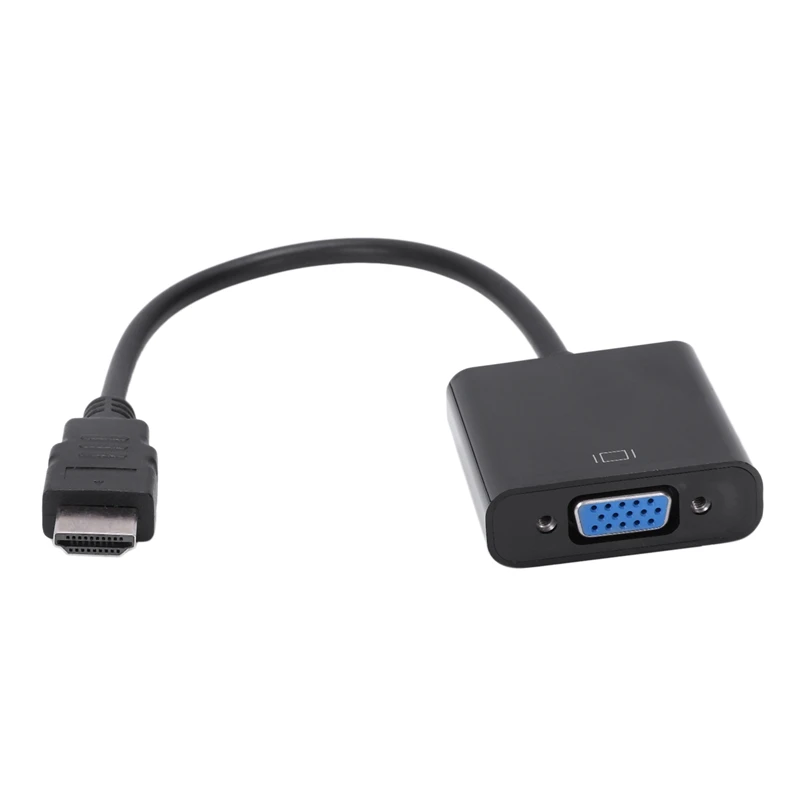 HDMI к VGA конвертер адаптер + 3 5 мм o разъём full HD 1080P черный|Кабели HDMI| |