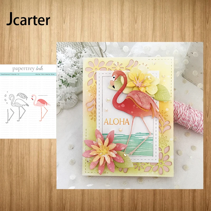 

2021 New Arrival Metal Cutting Dies Flamingo Animal Craft Handmade Knife Mould Blade Punch Stencils Dies Cut Scrapbooking Model