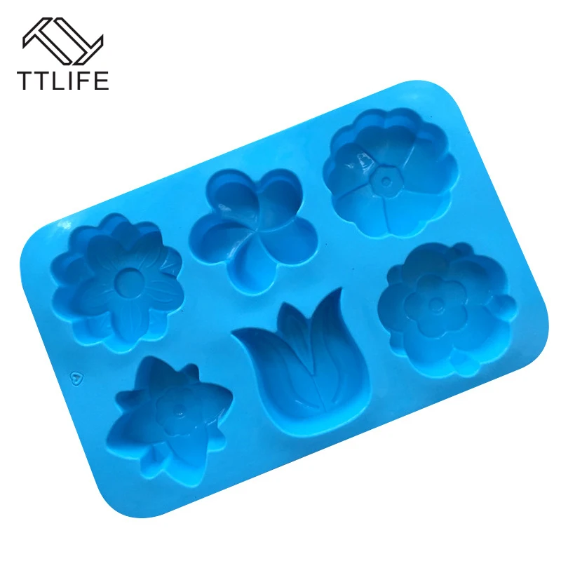 TTLIFE форма цветка ледяной поднос силиконовая льда кубик для шоколадного фондана