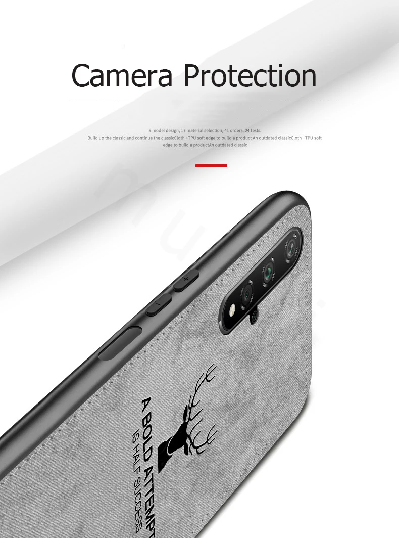 On Honor 9x 9 10 20 10i 20i Lite Case Antler Cloth Slicone Cover Soft Bumper Coque on PRO lite | Мобильные телефоны и