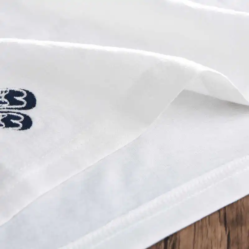 

new arrivals men's Sea soul embroidery short sleeve t-shirt white black o-neck linen cotton summer shirt men casual t-shirt