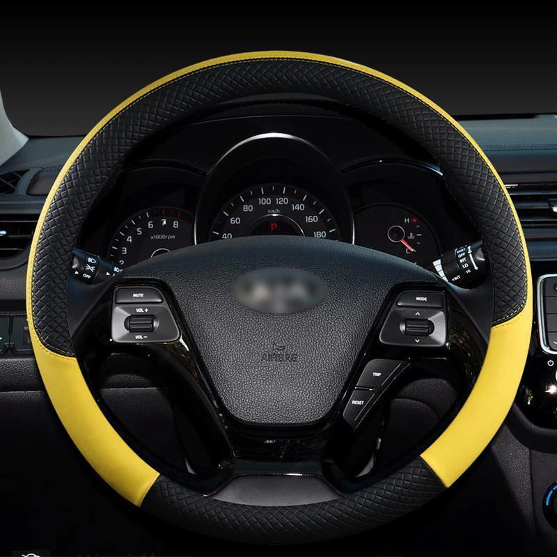 Оплетка на руль для Kia SELTOS SUV 2015-чехол рулевого колеса автомобиля KX3 кожа 2021