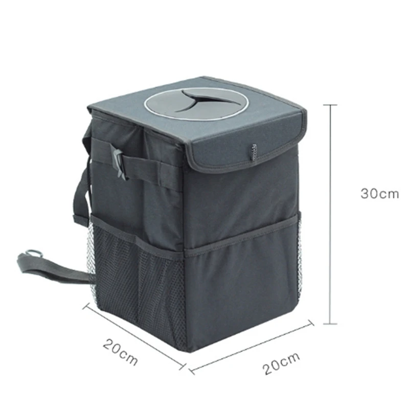 

Portable Car Trash Can with Lid and Storage Bags Leak Proof Car Organizer Multi-Purpose Car Bin car organizer Car Interior