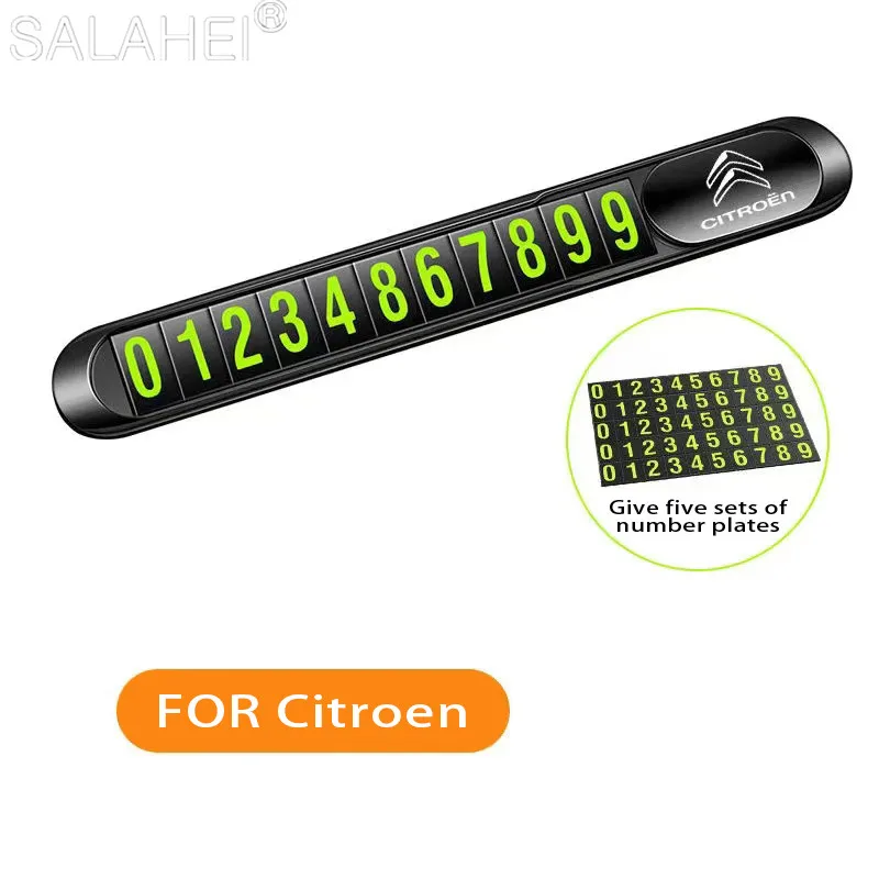 Автомобильная промежуточная парковочная табличка с номером телефона для Citroen DS C2