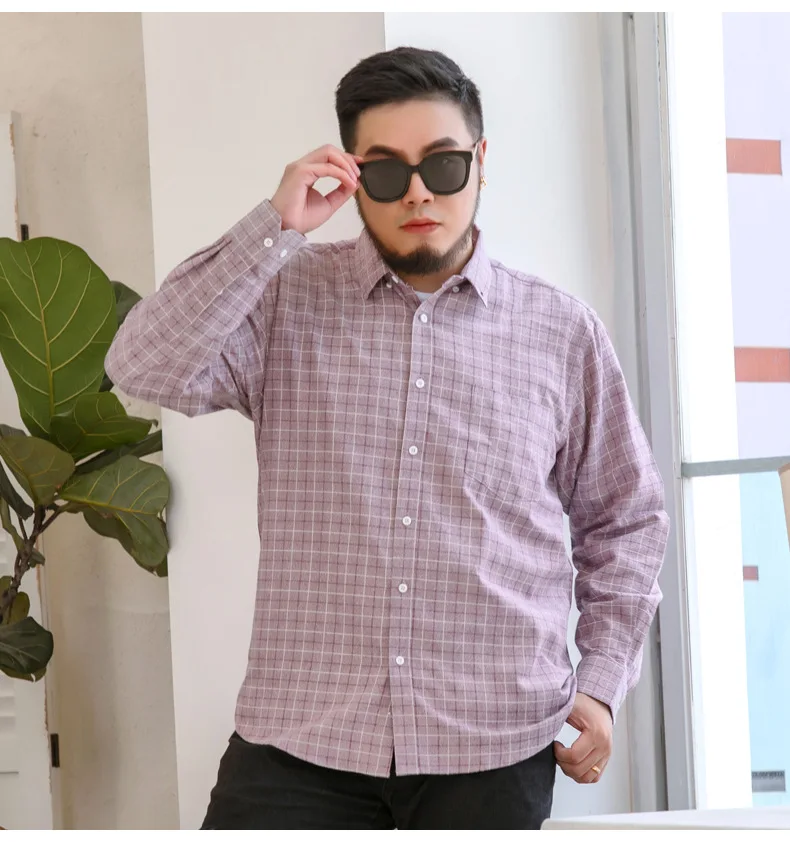 Большие размеры 6XL 7XL 8XL 9xl 10xl мужские рубашки флисовые клетчатые с длинными рукавами Плотные хлопковые мужские рубашки Формальные Большие размеры Повседневная мода