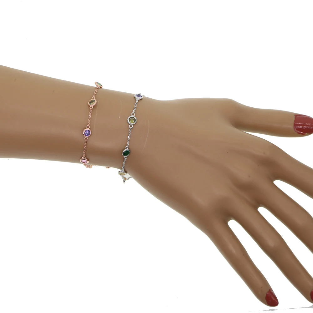 Новый серебряный цвет многоцветный кубический цирконий Блестящий цветной