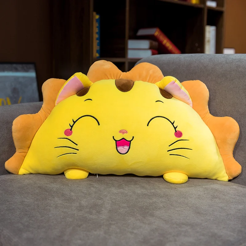 

60/90CM Kawaii Husky&Cat &Frog Semicircle Pillow Soft Stuffed Animal Doll Room Sofa Sleeping Cushion For Children Girls Gifts 6