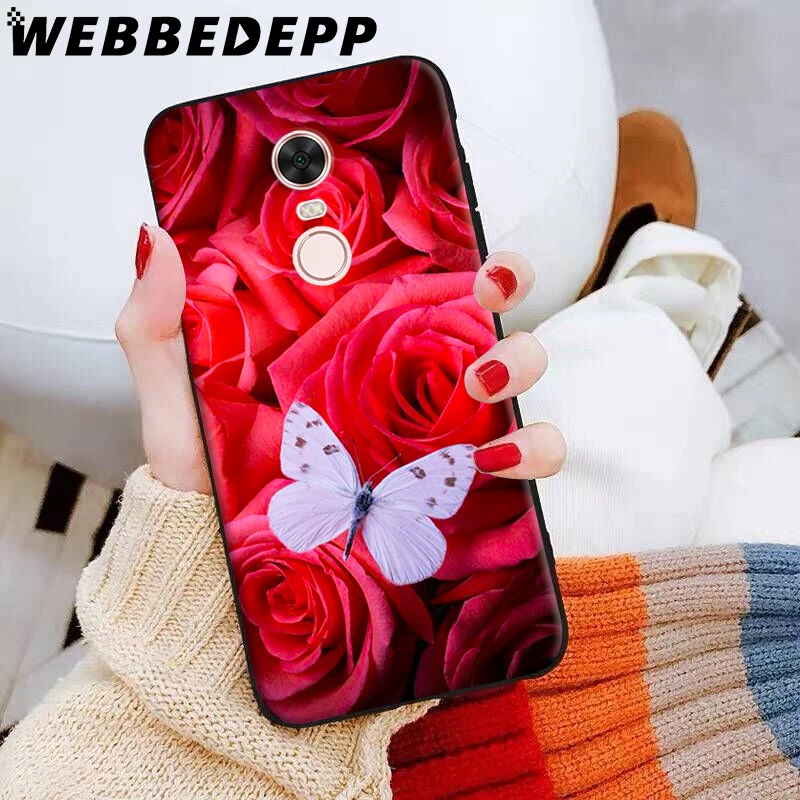 Бабочка на белой розы цветок мягкий чехол для Xiaomi Redmi 5 Plus 4A 4X 5A 6A 7A 8A S2 Примечание