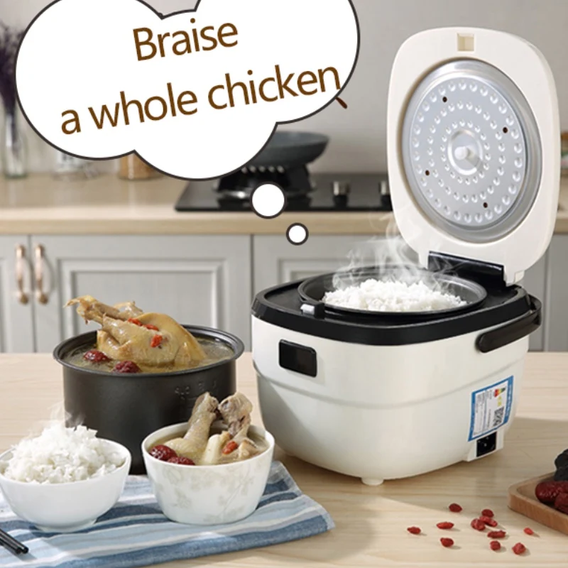 

2.5L Electric Rice Cooker Kitchen Mini Cooker Small Rice Cook Machine Intelligent Appointment Led Display 8 Functions Timing