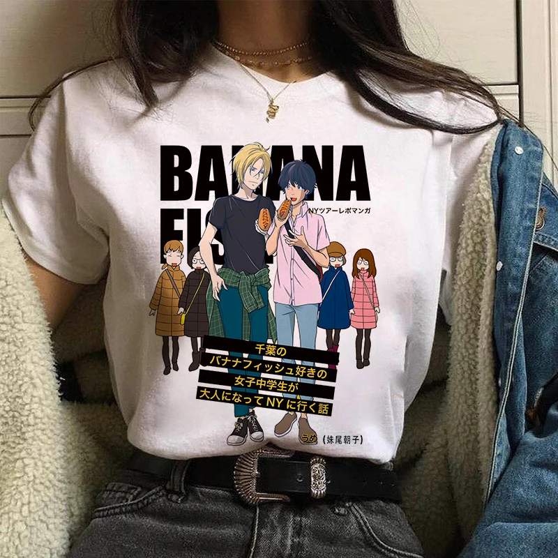 

Banana Fish Anime t shirt Comics Japanese Kawaii Graphic Casual Cartoon Manga Streetwear Top Oversized Tee T-Shirt Female/Man