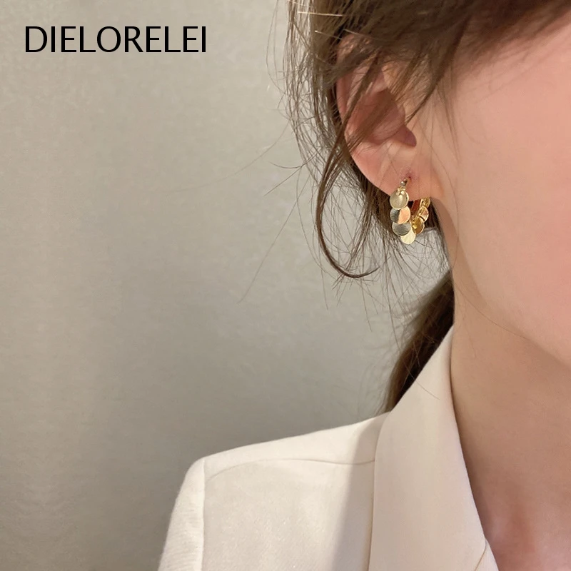 

DIELORELEI 925 Sterling Silver Hoop Earrings For Women Girls Accessories Gift Niche Prevent Allergy Jewelry