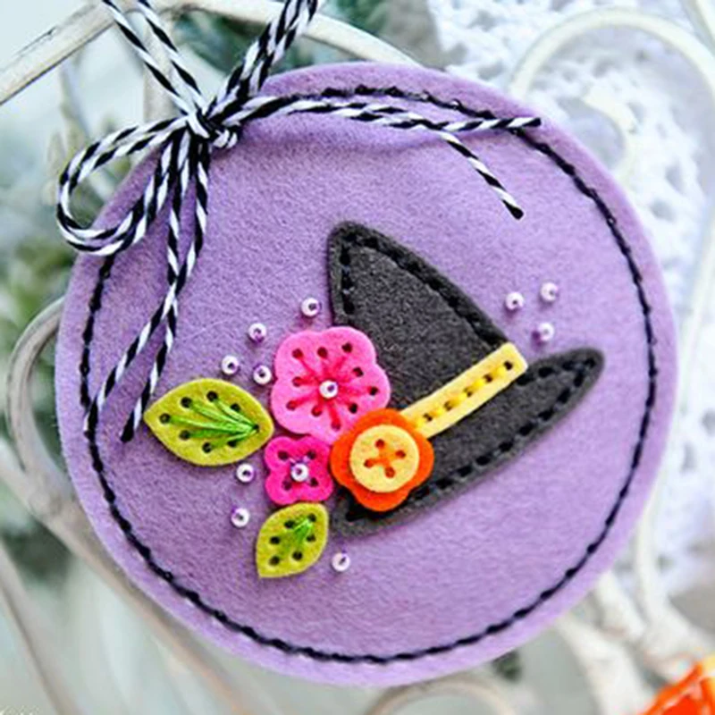 Металлические пресс-формы ведьмы шляпа 2019 ремесла трафарет для сделай сам