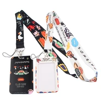 dz1223 new fashion friends tv show lanyard for bus credit bank card id keys badge holder keychain keyring jewelry fans gifts