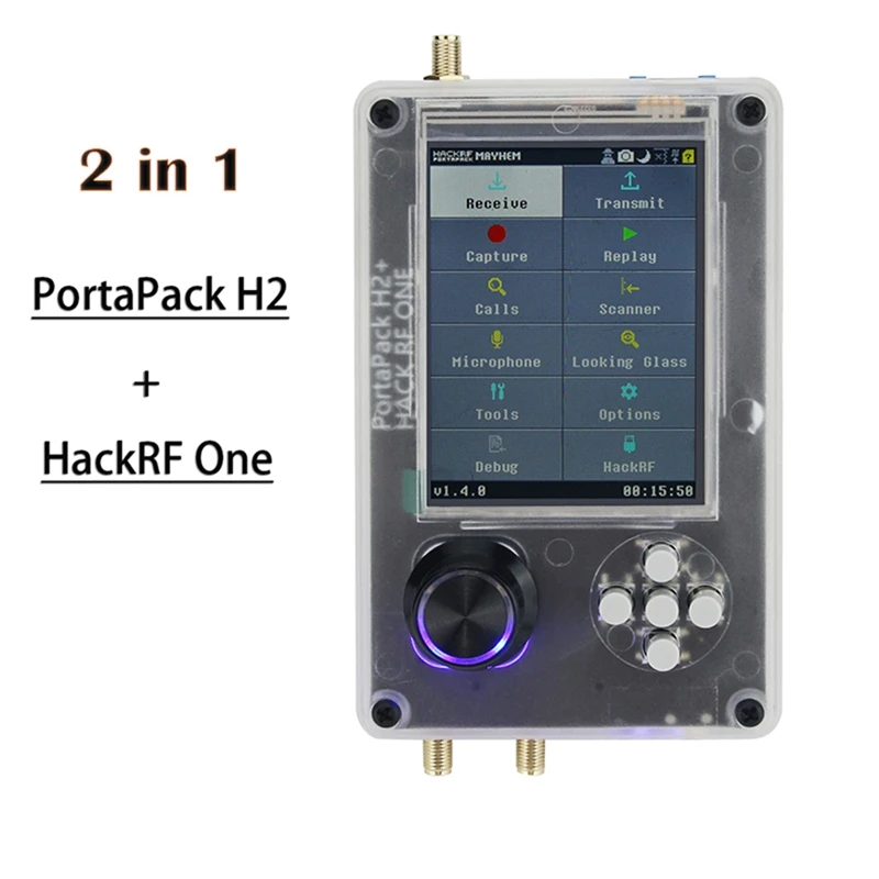 For HackRF One and PortaPack H2 2 in 1 0.5Ppm TXCO SDR Raido with Plastic Shell Battery Inside Assembled Antenna | Компьютеры и офис