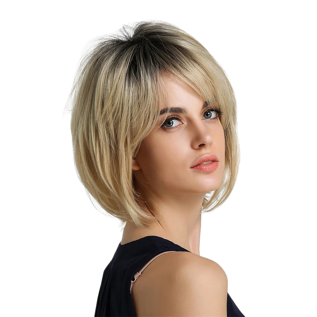 

Женский короткий термостойкий многослойный парик Боб светлый парик для костюма для вечеринки