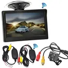 Беспроводная камера заднего вида с функцией ночного видения и ЖК-дисплеем 5 дюймов