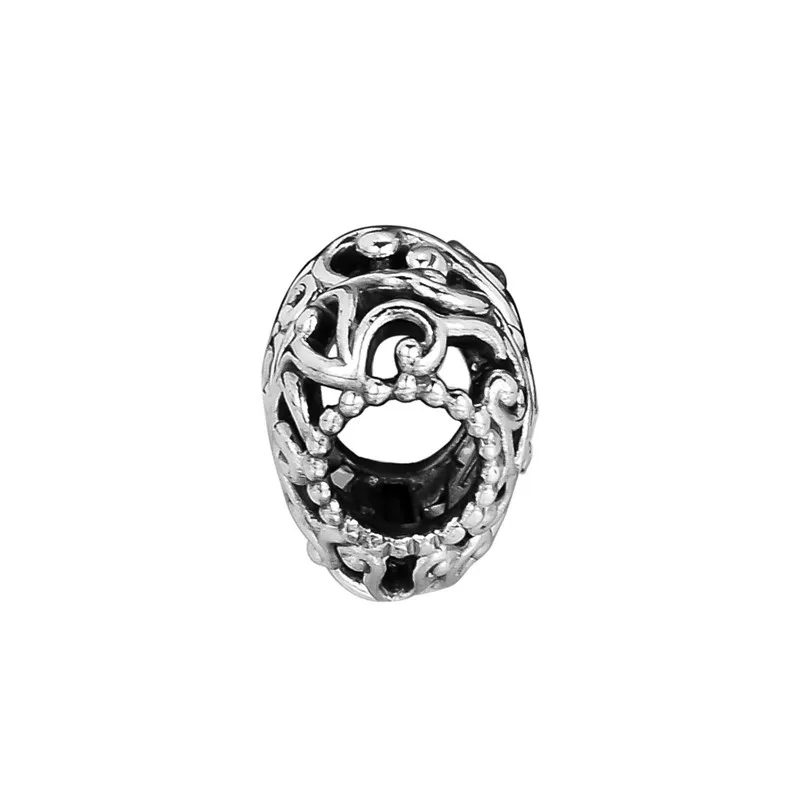 Regal Pattern Heart Beads for Charms Bracelets Women Sterling Silver 925 Jewelry Fashion Openwork Charm Making | Украшения и