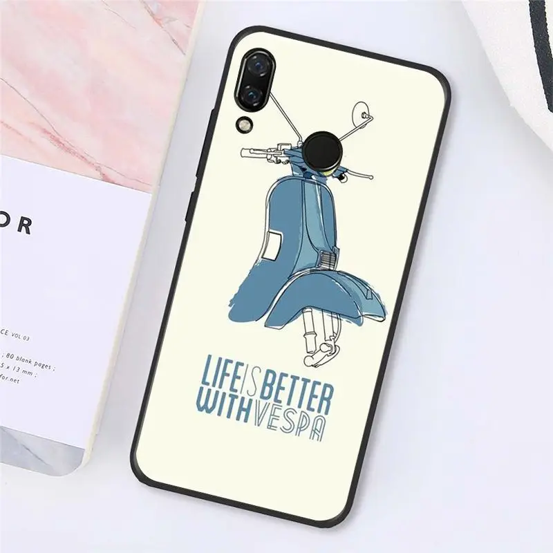 Чехол для телефона с скутером Maiyaca Vespa Xiaomi Redmi4X 6A 9 8A note pro 5Plus Note4 Note5 7 Note6Pro 8T |