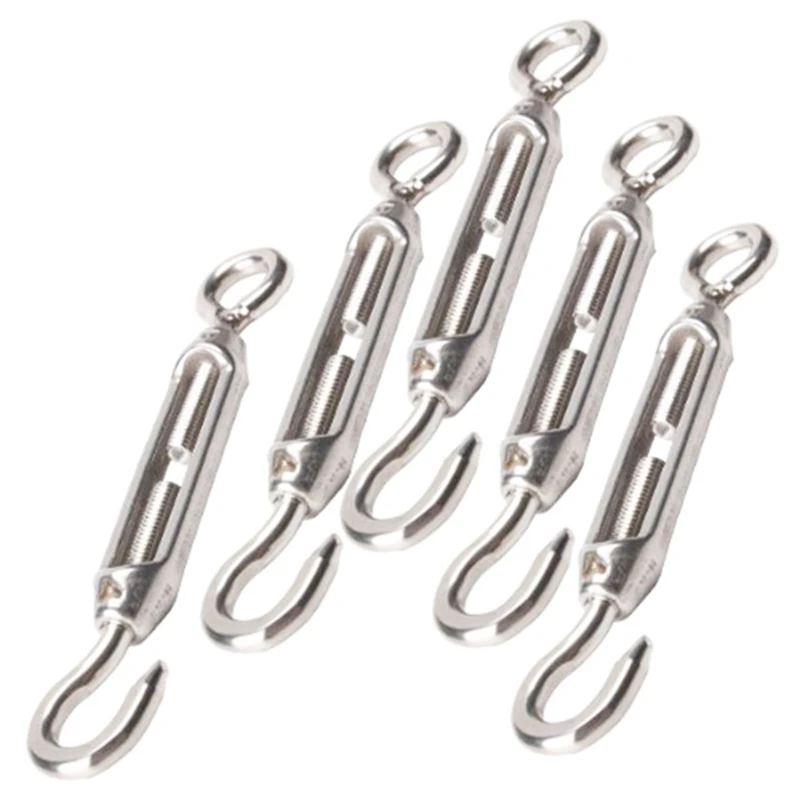 Promotion! M4 Stainless Steel 304 Hook &amp Eye Turnbuckle Wire Rope Tension Pack Of 8 | Строительство и ремонт